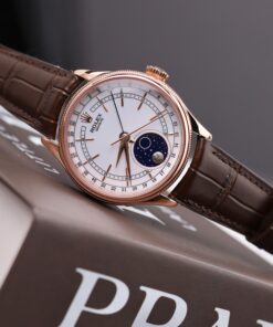 Đồng hồ Rolex Cellini Moonphase Replica 11 bọc vàng thật 18K nhà máy KZ 39mm (1)