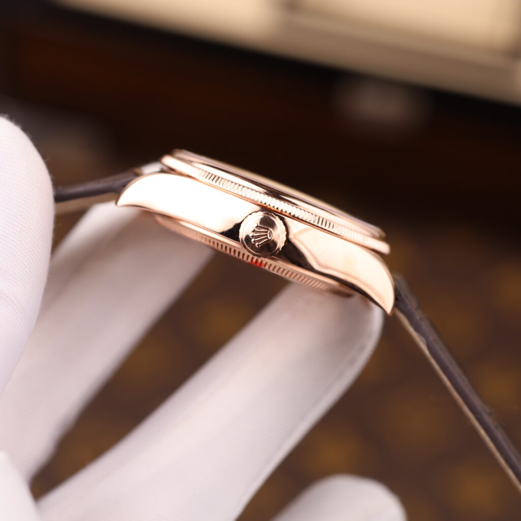 Đồng hồ Rolex Cellini Moonphase Replica 11 bọc vàng thật 18K nhà máy KZ 39mm (1)