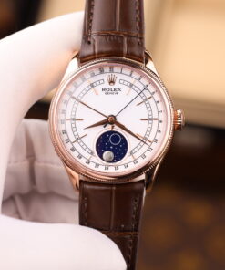 Đồng hồ Rolex Cellini Moonphase Replica 11 bọc vàng thật 18K nhà máy KZ 39mm (1)