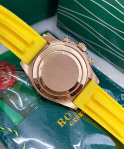 Đồng hồ Rolex Daytona Rainbow nam dây cao su vàng fake cao cấp 40mm