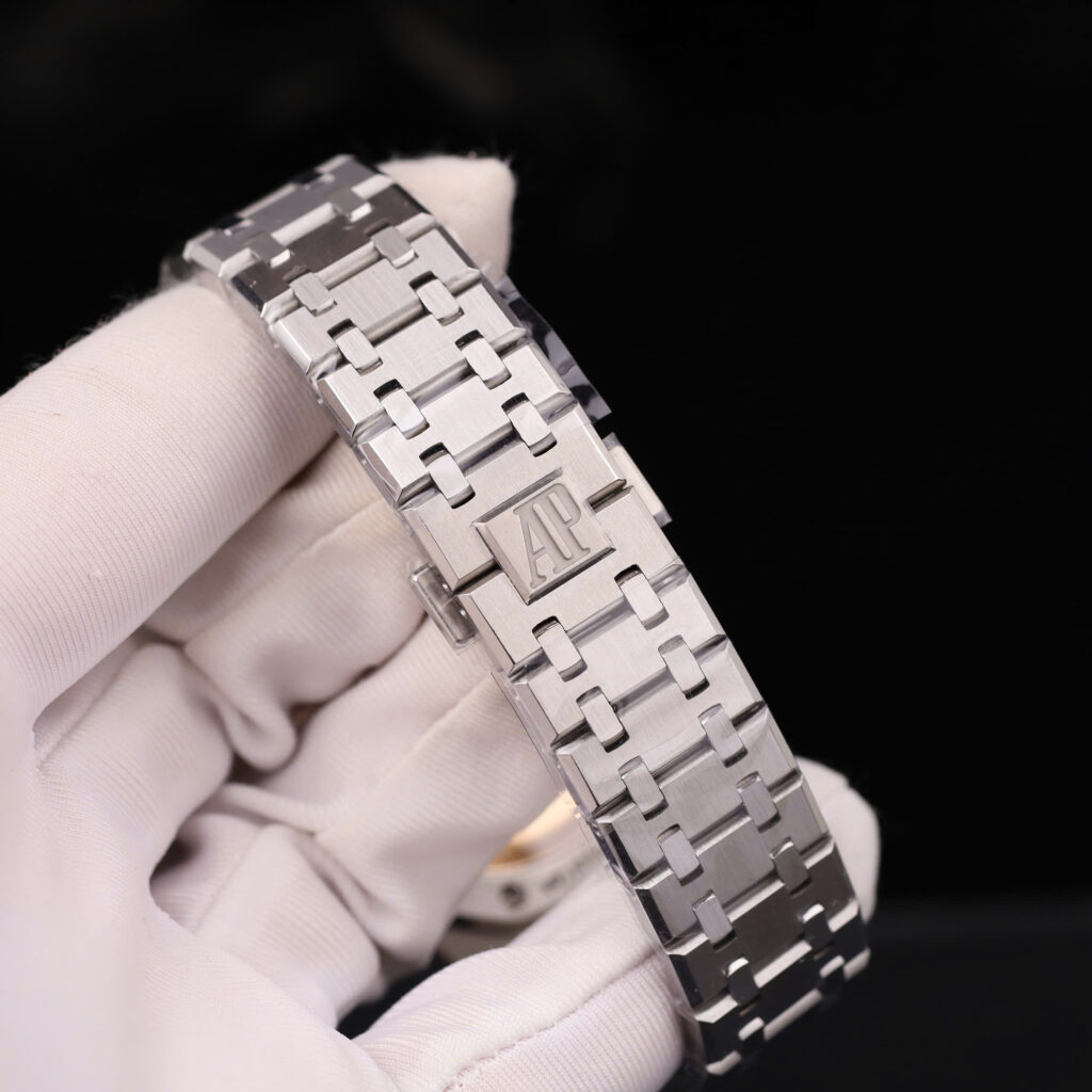 Đồng hồ nam Rep 11 Audemars Piguet Royal Oak 15500 mặt xanh lá cây dây kim loại xưởng APS 41mm (2)