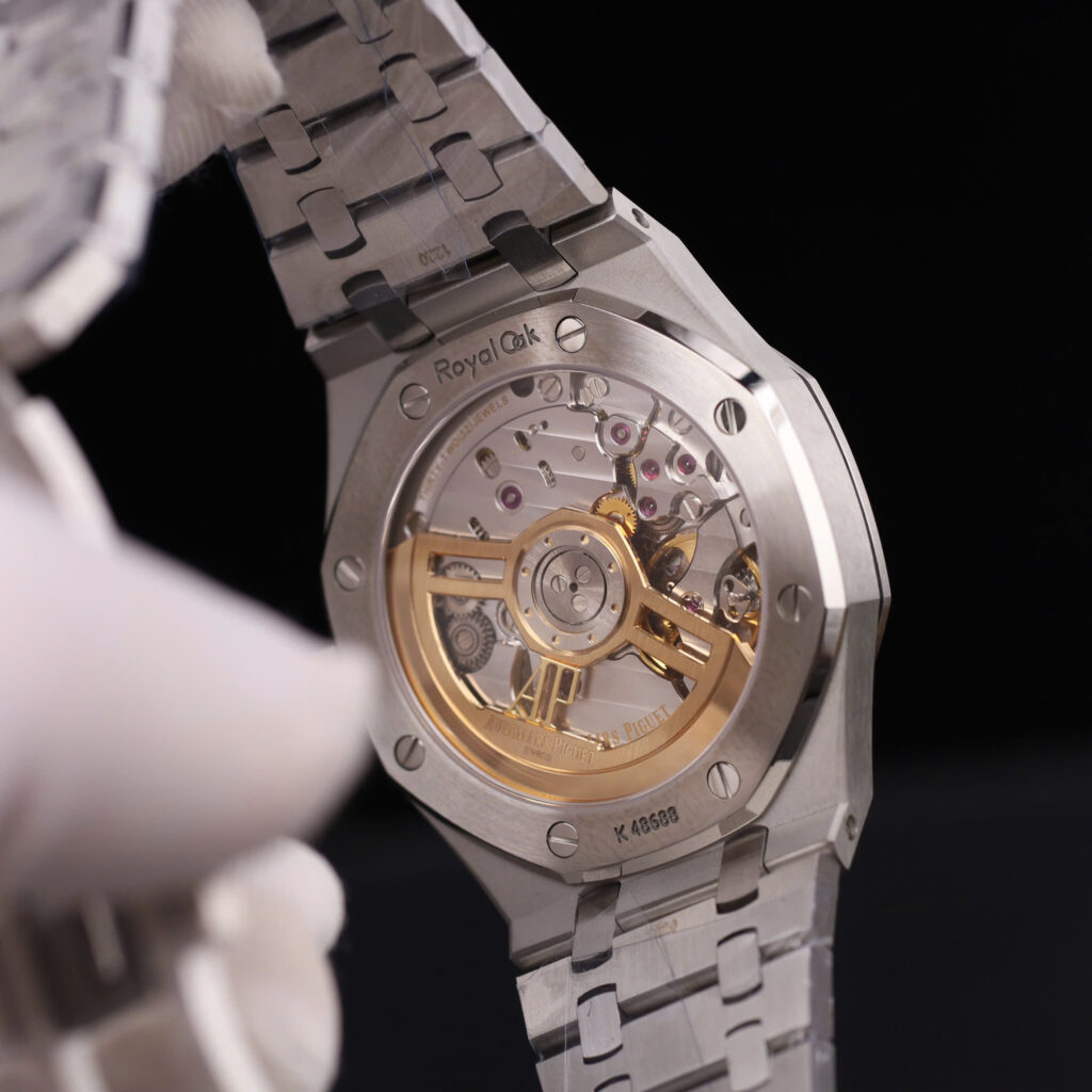 Đồng hồ nam Rep 11 Audemars Piguet Royal Oak 15500 mặt xanh lá cây dây kim loại xưởng APS 41mm (2)