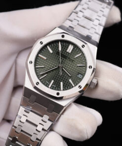 Đồng hồ nam Rep 11 Audemars Piguet Royal Oak 15500 mặt xanh lá cây dây kim loại xưởng APS 41mm (2)