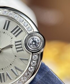 Đồng hồ nữ Cartier Ballon Blanc Rep 11 viền đính đá máy pin xưởng AF 30mm (2)