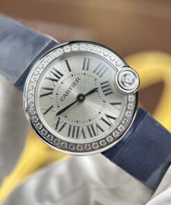 Đồng hồ nữ Cartier Ballon Blanc Rep 11 viền đính đá máy pin xưởng AF 30mm (2)