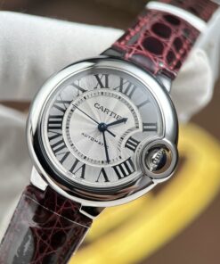 Đồng hồ nữ Cartier Ballon Bleu Rep 11 máy cơ tự động dây da xưởng AF 33mm (2)