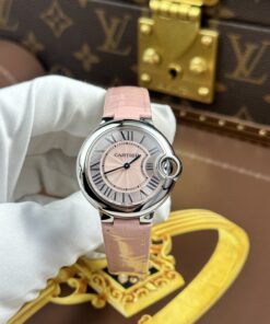 Đồng hồ nữ Cartier Ballon Bleu Replica 11 màu hồng máy pin nhà máy AF 33mm (2)