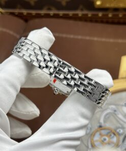 Đồng hồ nữ Cartier Rep 11 Panthere Small Model mặt xanh dương viền đính đá CZ 23x30mm (2)