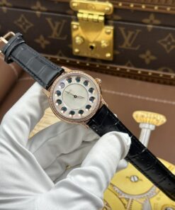 Đồng hồ nữ Fendi Crazy Carats Rep 1 1 mạ vàng hồng mặt khảm xà cừ trắng 36mm (2)