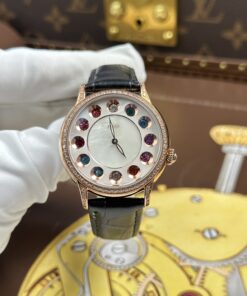 Đồng hồ nữ Fendi Crazy Carats Rep 1 1 mạ vàng hồng mặt khảm xà cừ trắng 36mm (2)