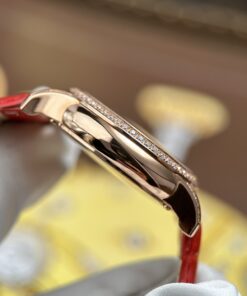 Đồng hồ nữ Fendi Crazy Carats Replica 11 mặt khảm xà cừ hồng dây da 36mm (2)