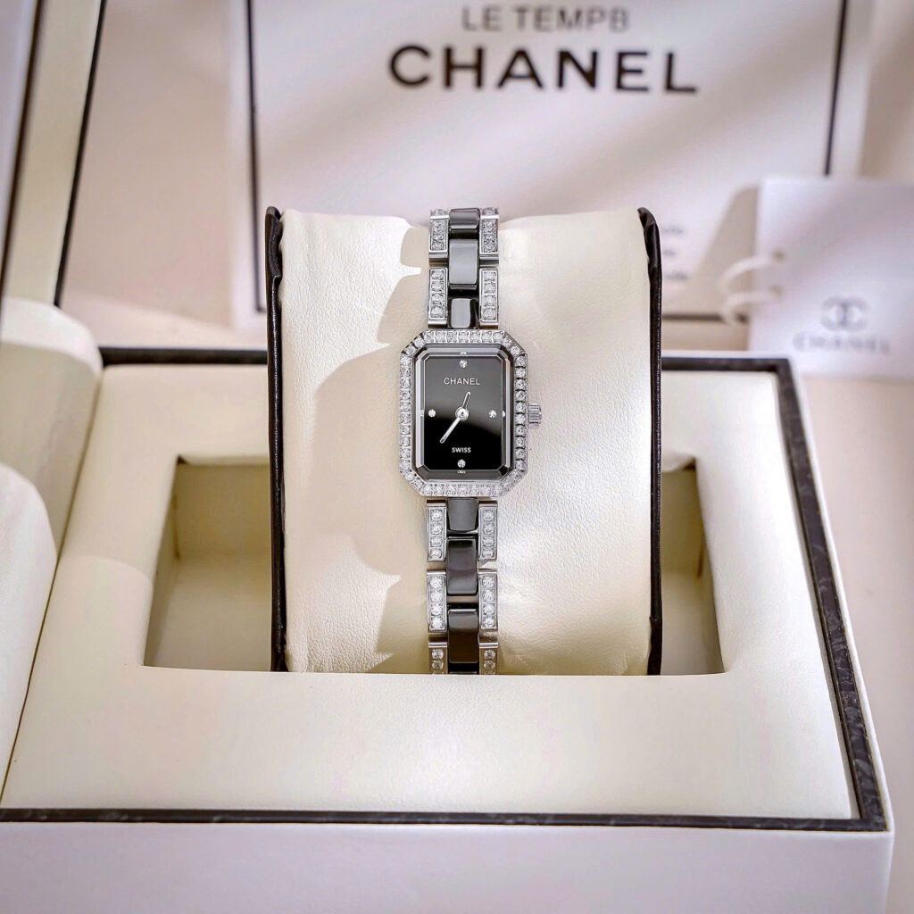 Đồng Hồ Chanel Premiere H2163 Nữ Dây Kim Loại Đính Đá Like Auth 20x26mm