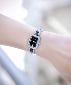 Đồng Hồ Chanel Premiere H2163 Nữ Dây Kim Loại Đính Đá Like Auth 20x26mm