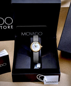 Đồng Hồ Movado Museum Classic Nữ Vàng Gold Dây Kim Loại Fake Cao Cấp 30mm