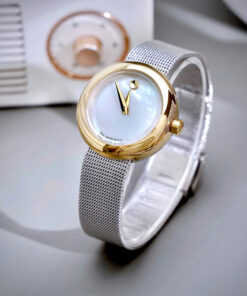 Đồng Hồ Movado Museum Classic Nữ Vàng Gold Dây Kim Loại Fake Cao Cấp 30mm