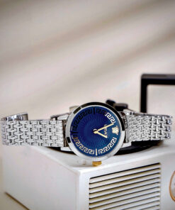 Đồng Hồ Versace VE6C00623 Greca Time dây kim loại mặt xanh blue like auth 35mm
