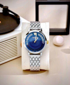 Đồng Hồ Versace VE6C00623 Greca Time dây kim loại mặt xanh blue like auth 35mm