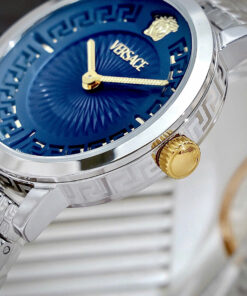 Đồng Hồ Versace VE6C00623 Greca Time dây kim loại mặt xanh blue like auth 35mm