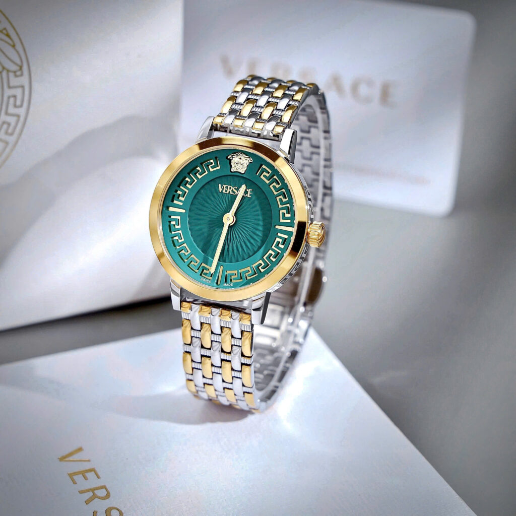 Đồng Hồ Versace VE6C00623 Greca Time nữ demi mặt xanh ngọc like auth 35mm