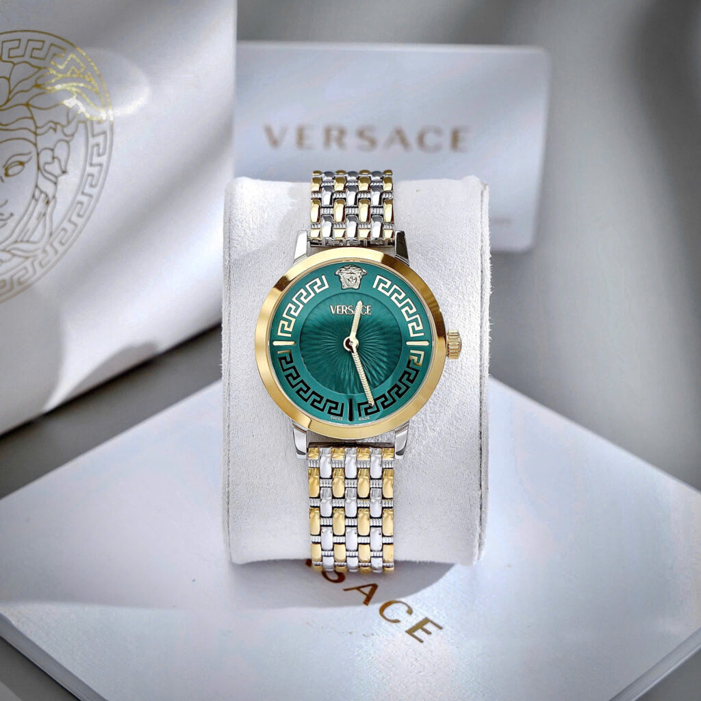 Đồng Hồ Versace VE6C00623 Greca Time nữ demi mặt xanh ngọc like auth 35mm