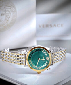 Đồng Hồ Versace VE6C00623 Greca Time nữ demi mặt xanh ngọc like auth 35mm