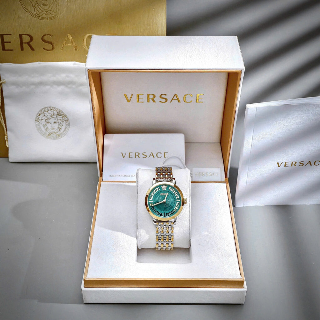 Đồng Hồ Versace VE6C00623 Greca Time nữ demi mặt xanh ngọc like auth 35mm