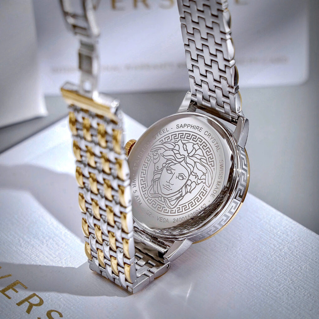 Đồng Hồ Versace VE6C00623 Greca Time nữ demi mặt xanh ngọc like auth 35mm