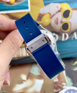 Đồng hồ Hublot Orlinski dây cao su mặt xanh blue máy cơ nhật giá rẻ 40mm