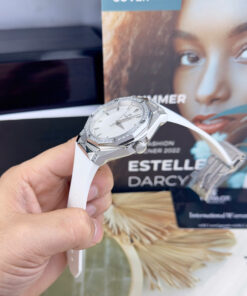 Đồng hồ Hublot Orlinski đính đá CZ dây cao su trắng fake cao cấp 40mm