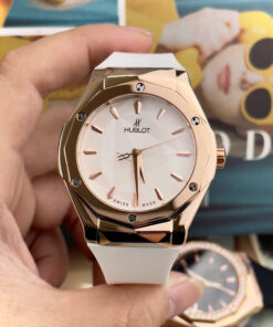 Đồng hồ Hublot Orlinski nam dây cao su trắng máy nhật giá rẻ fake cao cấp 40mm