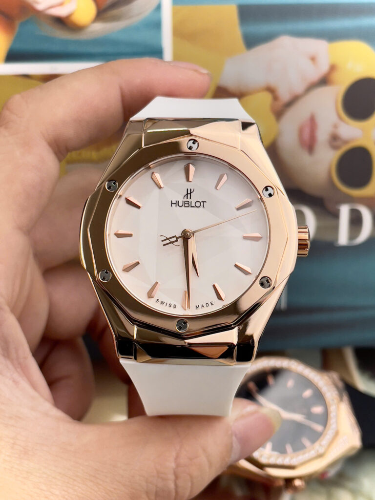 Đồng hồ Hublot Orlinski nam dây cao su trắng máy nhật giá rẻ fake cao cấp 40mm