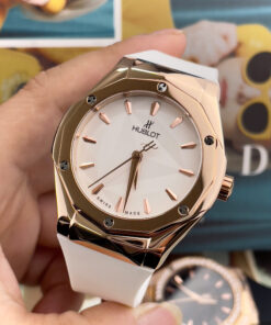 Đồng hồ Hublot Orlinski nam dây cao su trắng máy nhật giá rẻ fake cao cấp 40mm