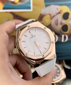 Đồng hồ Hublot Orlinski nam dây cao su trắng máy nhật giá rẻ fake cao cấp 40mm