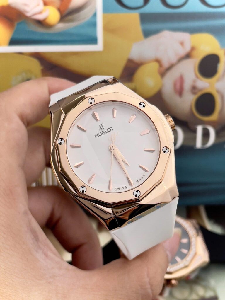 Đồng hồ Hublot Orlinski nam dây cao su trắng máy nhật giá rẻ fake cao cấp 40mm