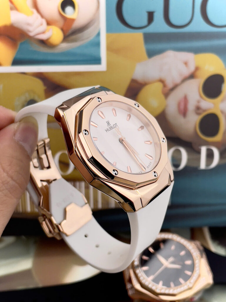 Đồng hồ Hublot Orlinski nam dây cao su trắng máy nhật giá rẻ fake cao cấp 40mm