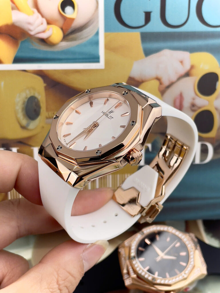 Đồng hồ Hublot Orlinski nam dây cao su trắng máy nhật giá rẻ fake cao cấp 40mm