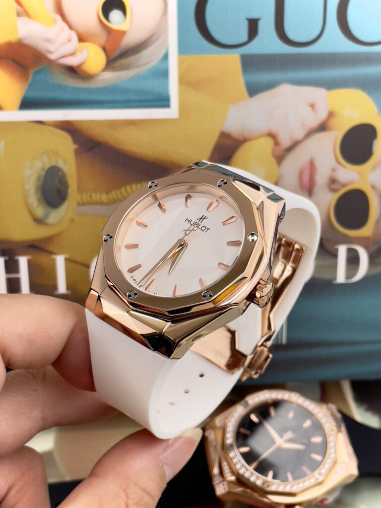 Đồng hồ Hublot Orlinski nam dây cao su trắng máy nhật giá rẻ fake cao cấp 40mm