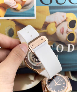 Đồng hồ Hublot Orlinski nam dây cao su trắng máy nhật giá rẻ fake cao cấp 40mm