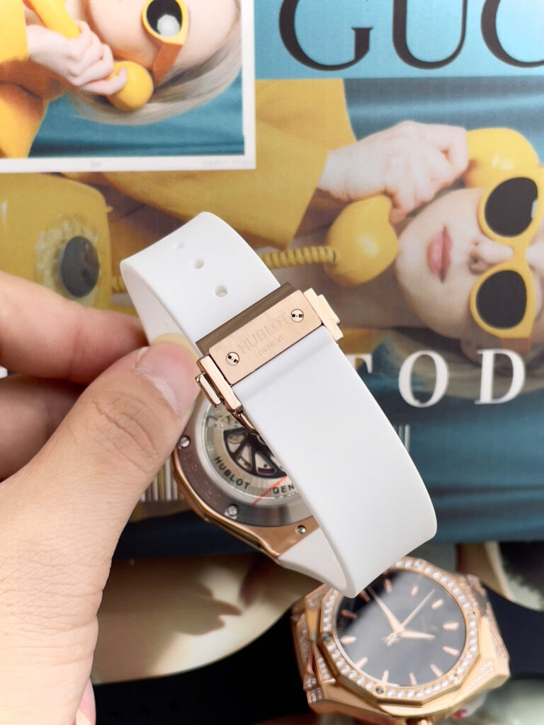 Đồng hồ Hublot Orlinski nam dây cao su trắng máy nhật giá rẻ fake cao cấp 40mm