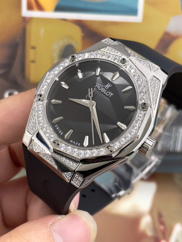 Đồng hồ Hublot Orlinski nam đính đá dây cao su máy nhật giá rẻ fake cao cấp 40mm
