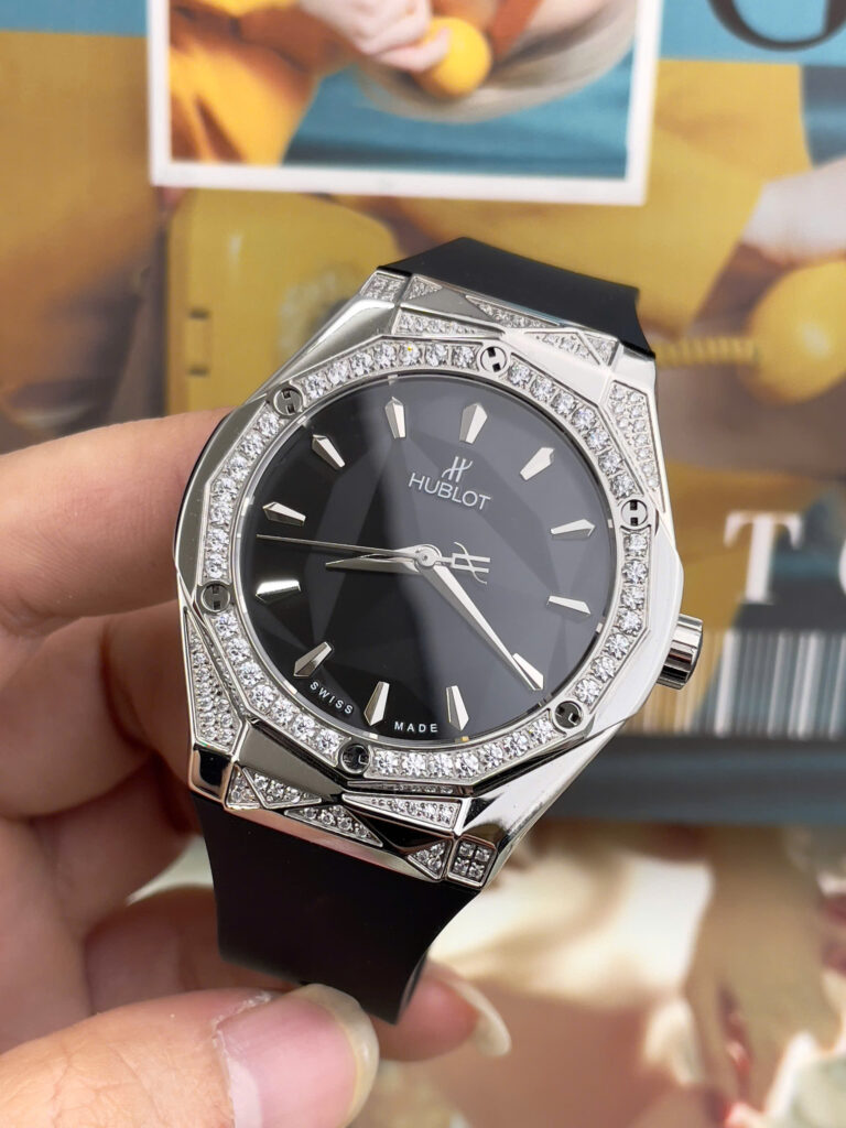 Đồng hồ Hublot Orlinski nam đính đá dây cao su máy nhật giá rẻ fake cao cấp 40mm