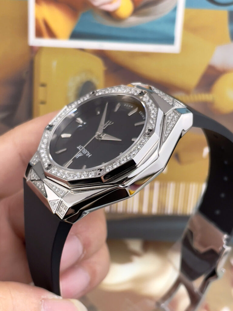 Đồng hồ Hublot Orlinski nam đính đá dây cao su máy nhật giá rẻ fake cao cấp 40mm