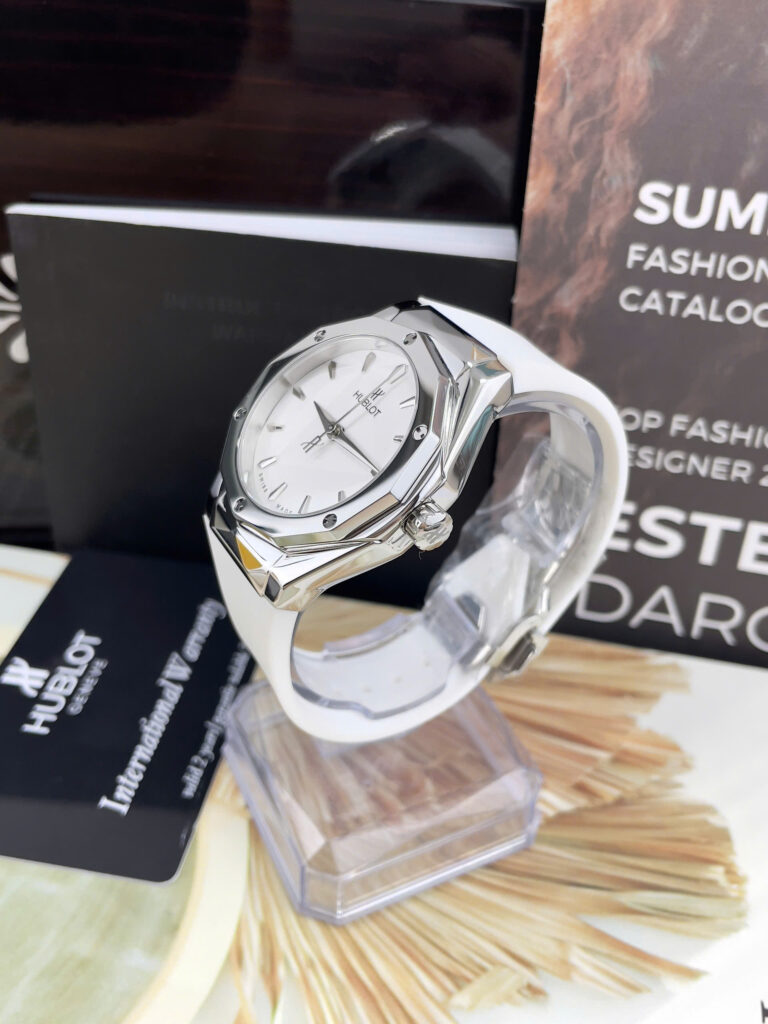 Đồng hồ Hublot Orlinski nam trắng dây cao su máy nhật giá rẻ fake cao cấp 40mm