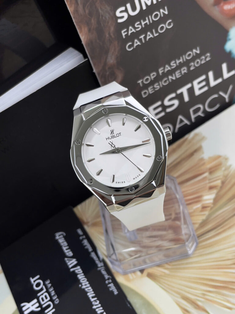 Đồng hồ Hublot Orlinski nam trắng dây cao su máy nhật giá rẻ fake cao cấp 40mm