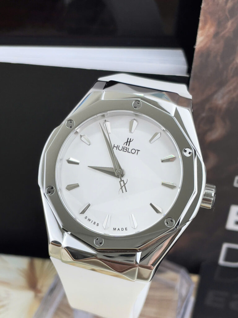 Đồng hồ Hublot Orlinski nam trắng dây cao su máy nhật giá rẻ fake cao cấp 40mm