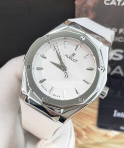 Đồng hồ Hublot Orlinski nam trắng dây cao su máy nhật giá rẻ fake cao cấp 40mm