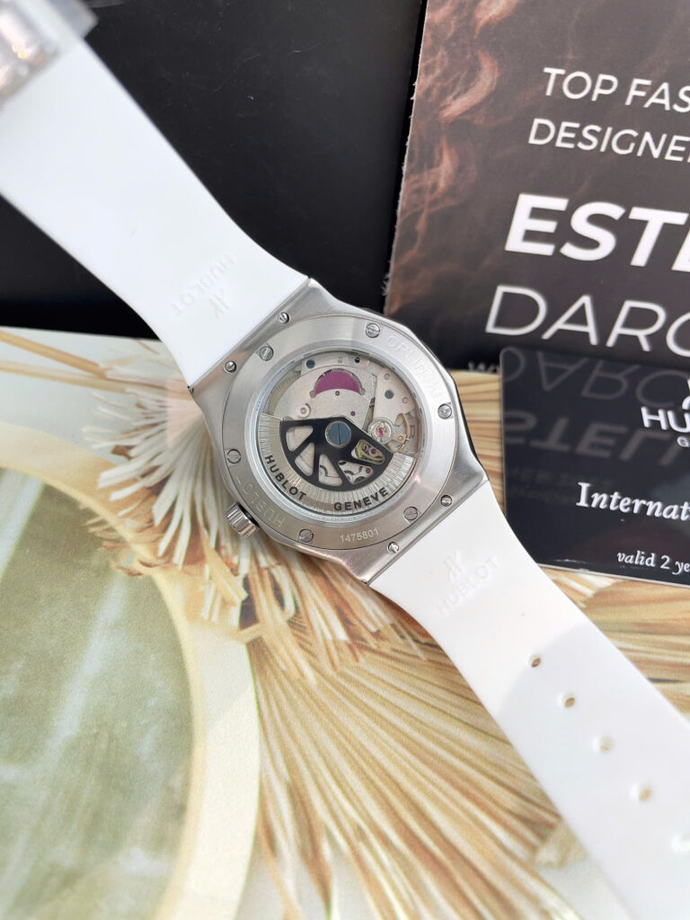 Đồng hồ Hublot Orlinski nam trắng dây cao su máy nhật giá rẻ fake cao cấp 40mm