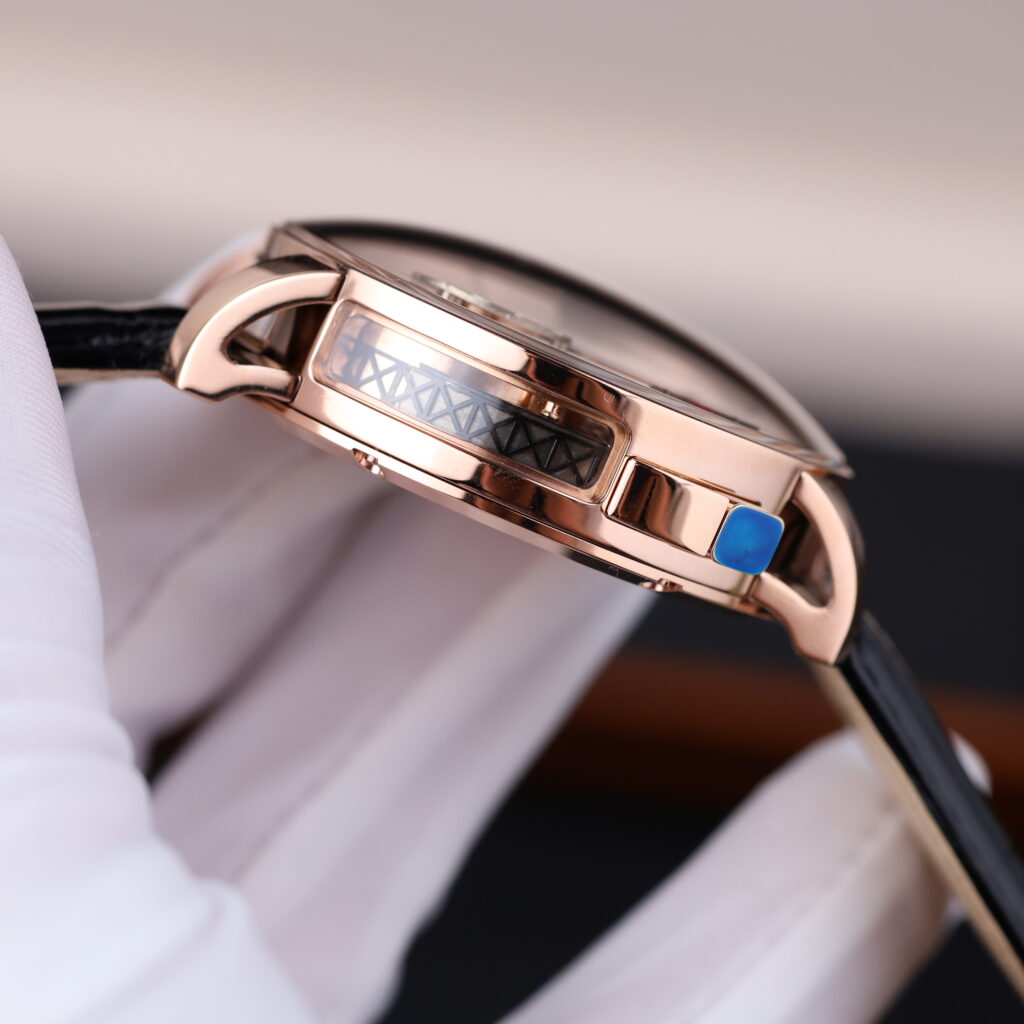 Đồng hồ Jacob & Co Oil Pump Replica 11 vỏ mạ vàng hồng dây da 44mm (1)