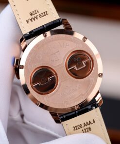 Đồng hồ Jacob & Co Oil Pump Replica 11 vỏ mạ vàng hồng dây da 44mm (1)