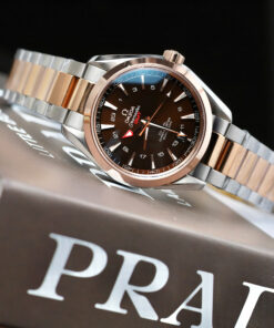 Đồng hồ Omega Seamaster Aqua Terra GMT Replica 11 mặt nâu chocolate máy cơ Thuỵ Sỹ nhà máy VS 41 (2)